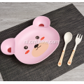 Kleurrijke Bear Shape Bamboo Fiber Dinnerware Set